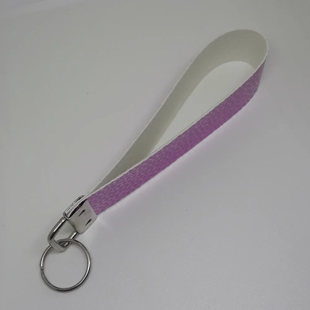 Pink wristlet keychain